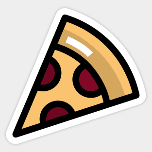 Classic Pepperoni Pizza Icon Sticker